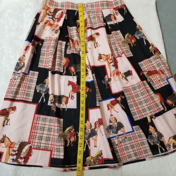 Equestrian Print Midi Skirt - Picture 3 of 9